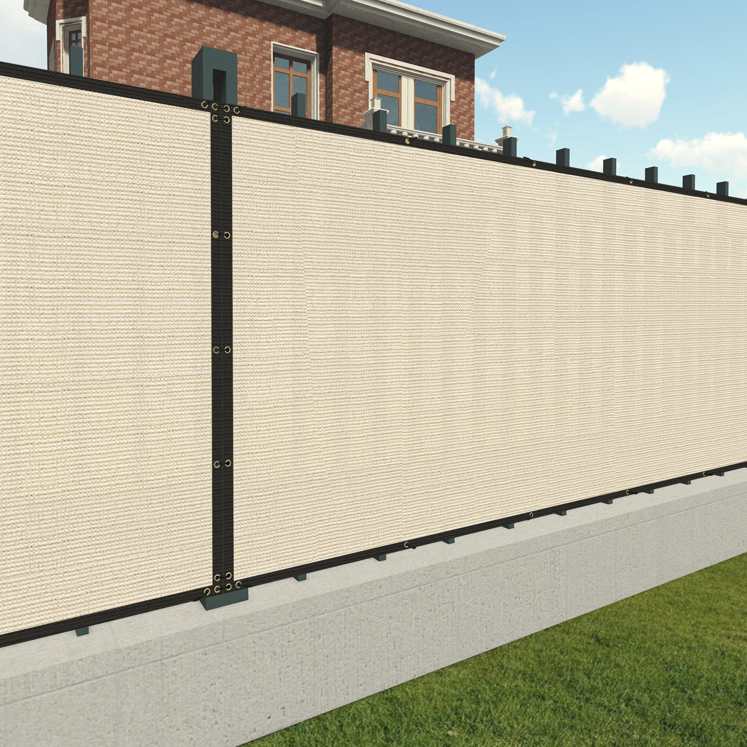 Patio 11 ft. H x 106 ft. W 160GSM Polyethylene Privacy Screen